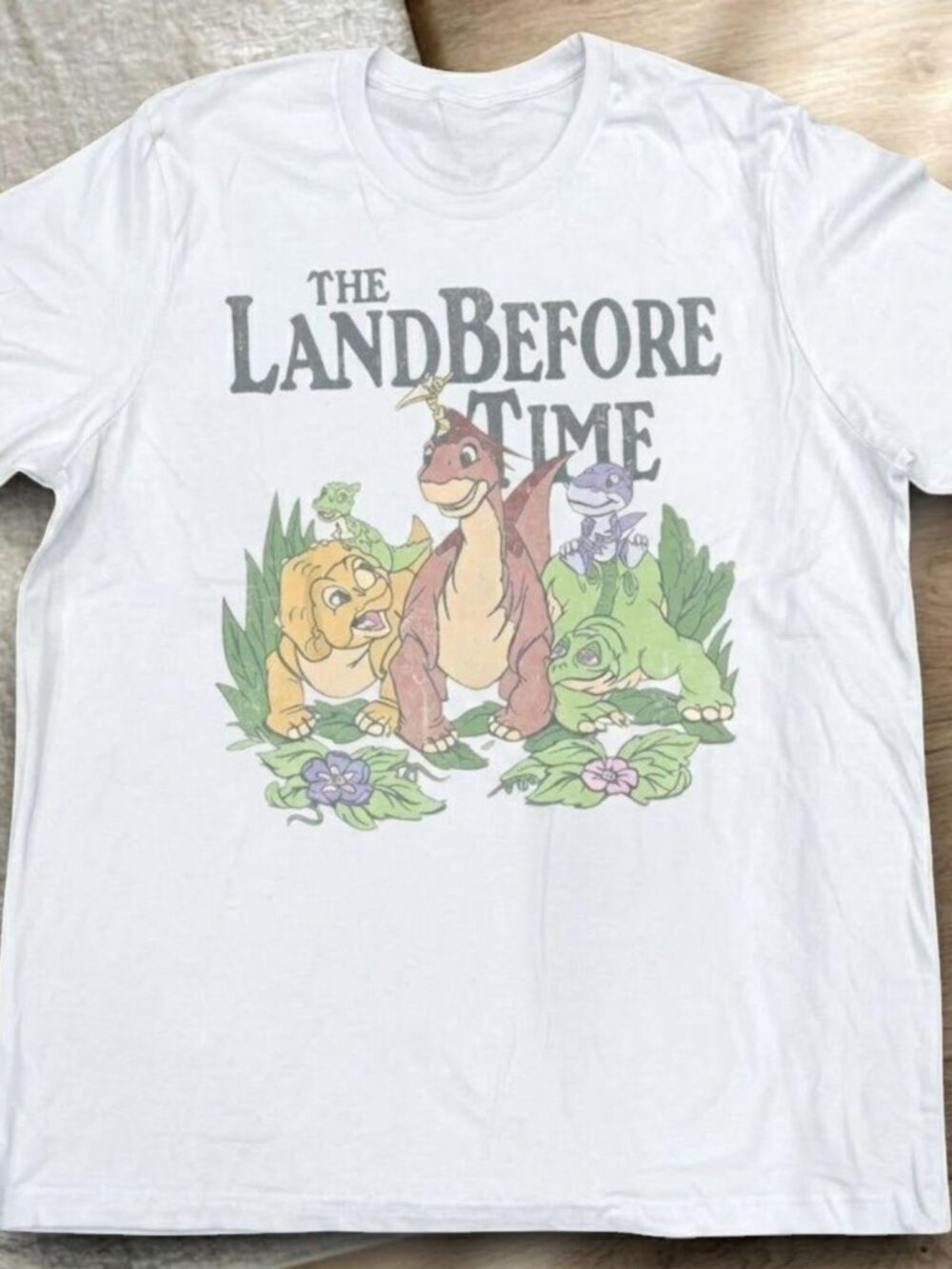 Vintage The Land Before Time Graphic Tee - Classic 90s Nostalgia White T-Shirt